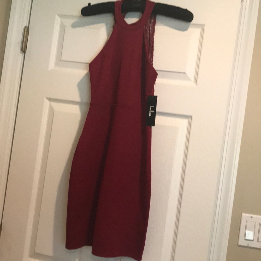 Dark Red Lulu’s Mini Dress.